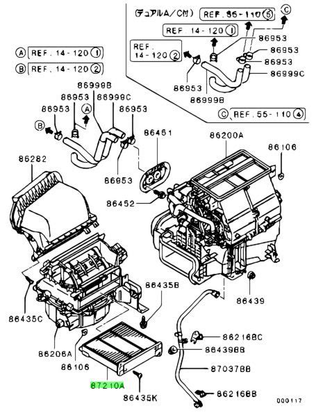 Buy Genuine Mitsubishi MR398288 Air Refresher Assy. Prices, fast ...
