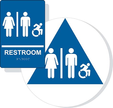 Amazon ADA Restroom With Symbol Braille Sign RRE 120R DCTS