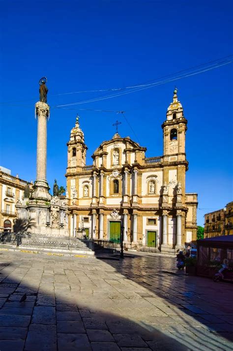 The Basilica Pantheon Church Of San Domenico In Palermo Stock Image