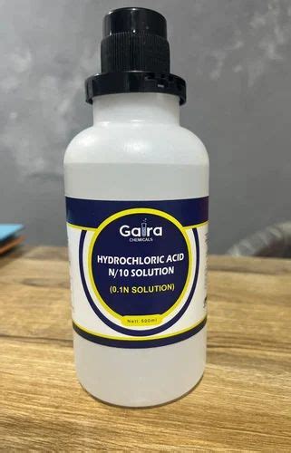 For Laboratory Hydrochloric Acid N 10 Solution 5 Liter 30 At Rs 60