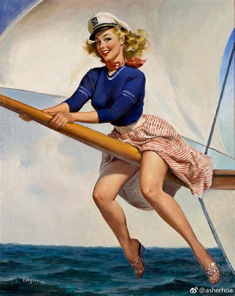 美国画家吉尔埃尔维格伦Gil Elvgren1914 1980 吉尔 画家 女郎 新浪新闻