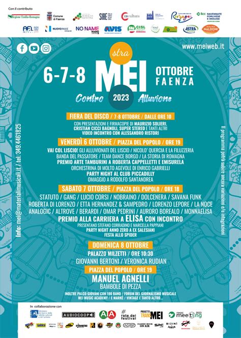 Mei A Faenza Dal All Ottobre Ecco Tutto Il Ricchissimo