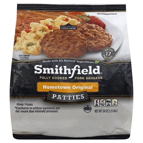 Smithfield Fully Cooked All Natural Hometown Patties Shop Meat At H E B