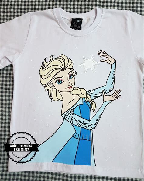 Camiseta Elsa Frozen Elo Produtos Especiais