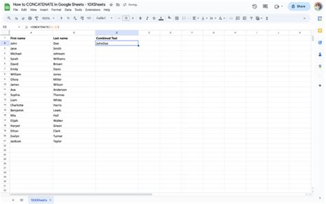 How To Concatenate In Google Sheets Step By Step Guide Xsheets