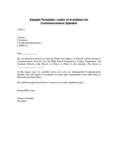 Formal Invitation Letter Graduation Ceremony Terbaru