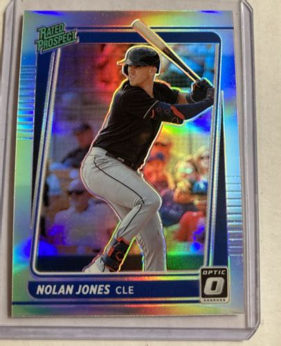 Panini Donruss Optic Rp Nolan Jones Silver Prizm Rated