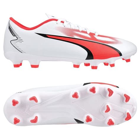 PUMA Ultra Play FG AG Breakthrough Wit Zwart Fire Orchid