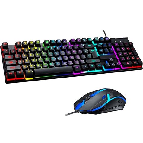 Combo Teclado Y Mouse Inal Mbrico Tipo Gamer Luegopago