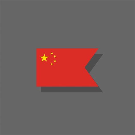 Ilustra O Do Modelo De Bandeira Da China Vetor Premium