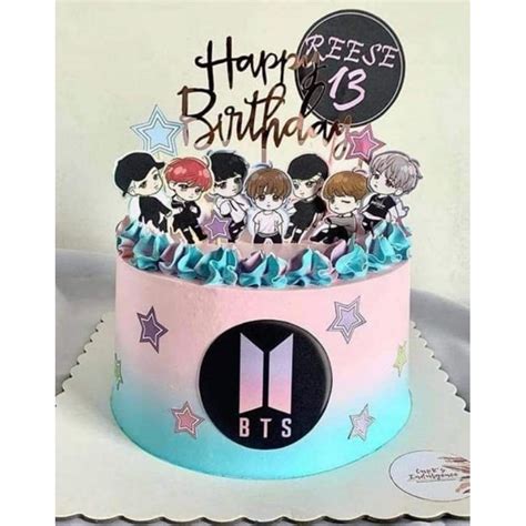 Happy Birthday Bts Cake Design 2020 Buy Bts Bangtan Boys Birthday Party Supplies 137pcs Bts