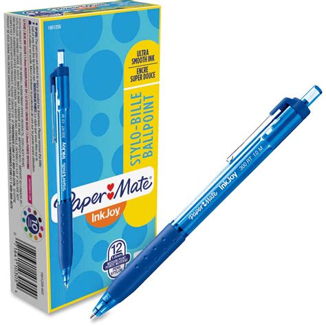 Paper Mate Inkjoy 300 RT Blue Ballpoint Pens 12 Box Office Buggy