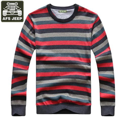 Buy Afs Jeep Brand 2017 Mens Pullovers Sweaters Striped Plus Size M 3xl Thin