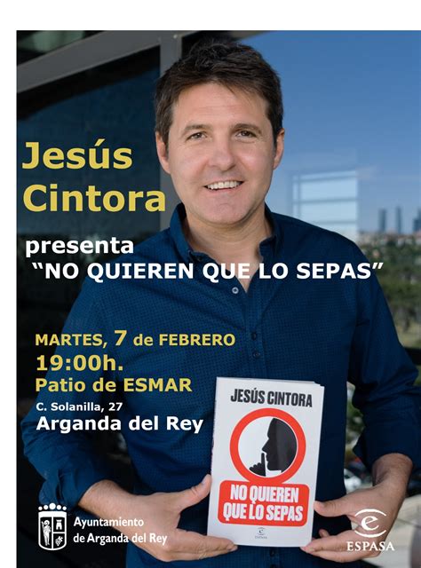 Jes S Cintora Presenta Hoy Su Nuevo Libro No Quieren Que Lo Sepas