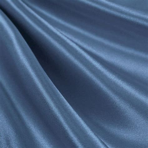 Eliza Slate Blue Shiny Heavy Bridal Wedding Satin Fabric By Etsy Uk