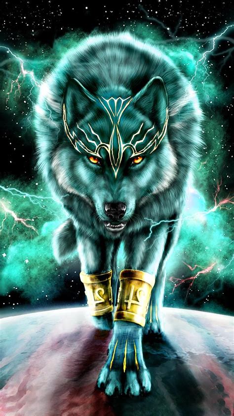 Wolf King Artwork Lobo Papel De Parede De Lobo Anime Wolf