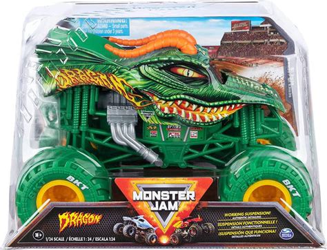 Hot Wheels Monster Jam Позашляховик джип 1 24 Scale 6056371 Dragon Monster Trucks ID