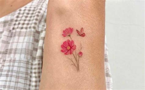 46 Meaningful Cosmos Flower Tattoo Ideas for 2024