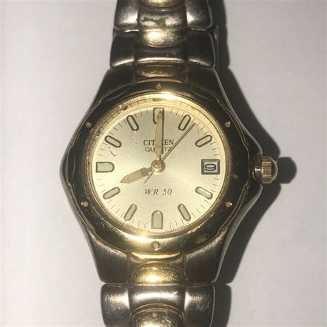 Citizen Watch Tow Tone Ladies Quartz Wr 50 Etsy