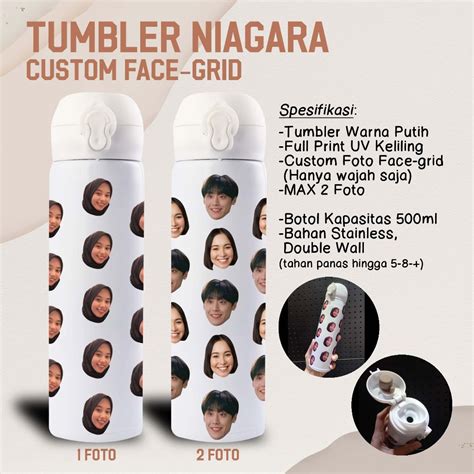 Jual CUSTOM TERMOS TUMBLER NIAGARA FULL PRINT UV DESAIN CUSTOM FOTO