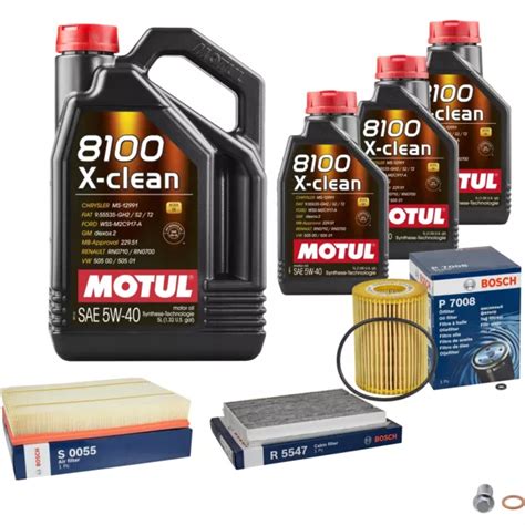 BOSCH INSPECTION SET 8 L Motul 8100 X Clean 5W 40 pour À EUR 190 65