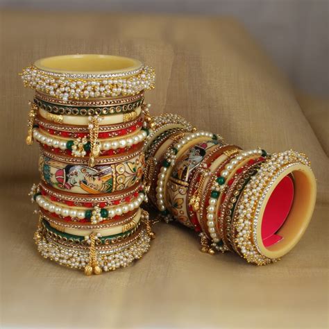 Indian Bangles For Women Traditional Wedding Bangles Pottery Etsy