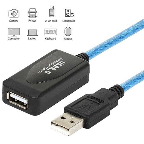 TRIXES kabel przedłużający USB 10 m aktywny wzmacniacz szybki USB