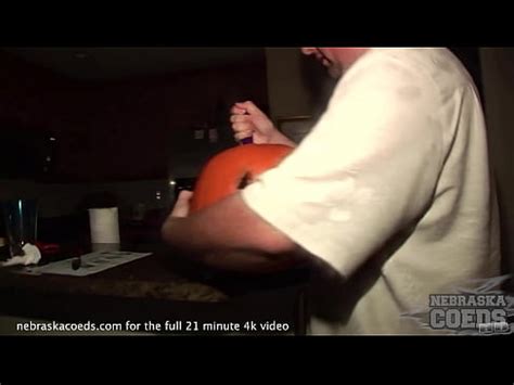 Halloween Pumpkin Fuck Pink Puffy Nipples And A Dildo Pushed Into The Top Of The Pumpkin XNXX