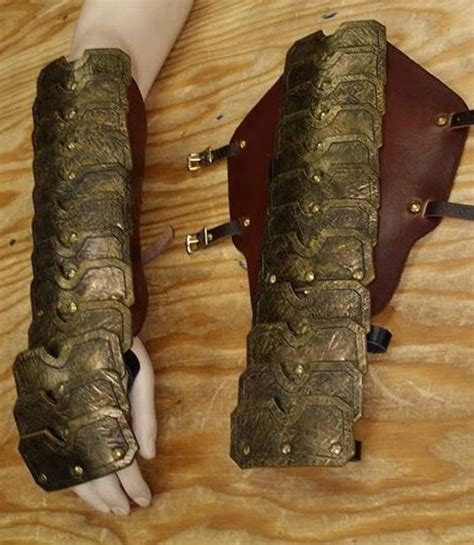 Leather Armor Plated Gauntlets | Etsy