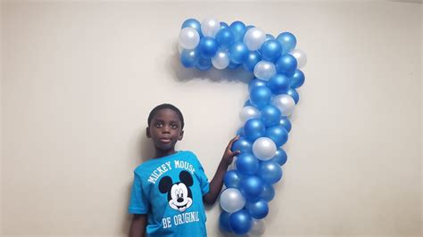 Balloon Number 7 How To Tutorial 7th Birthday Balloon Sign Youtube