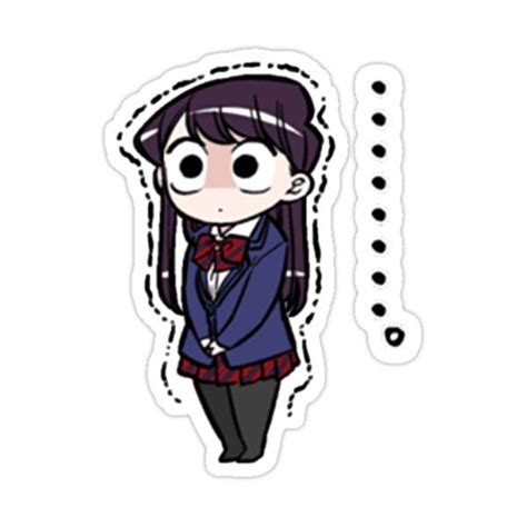 Komi San Nervous Sticker High Quality Vinyl Decal Stickers