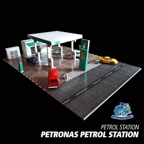 Petronas Petrol Station 1 64 Diorama Building Petrol Station Diorama