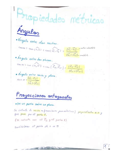 Propiedades Metricas 2bach Matematicas Iipdf