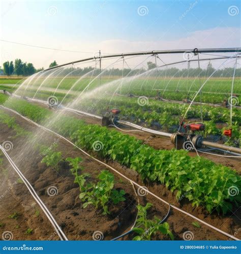 Irrigation System In Functional Watering Of Agricultural Plants