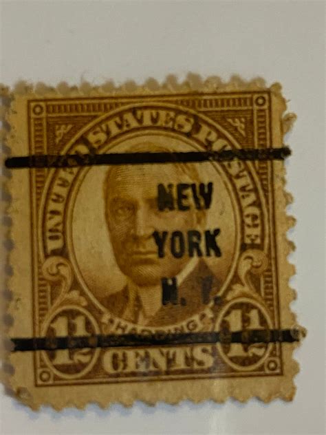 Rare Vintage 1 1 2 Cent Harding Stamp Etsy UK