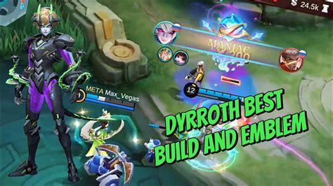 Dyrroth Best Build And Emblem I Dyrroth Mlbb Youtube