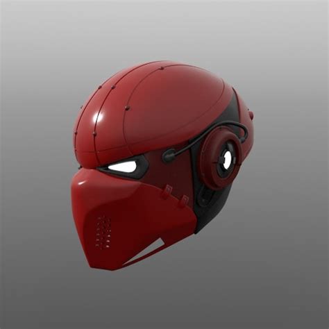 Red Ronin Helmet Redhood Custom 3D Print File Etsy