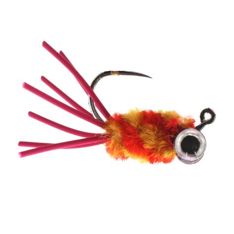 Bluegill Candy Jig Size 10 Redorange Quantity 6 Wild Water Fly