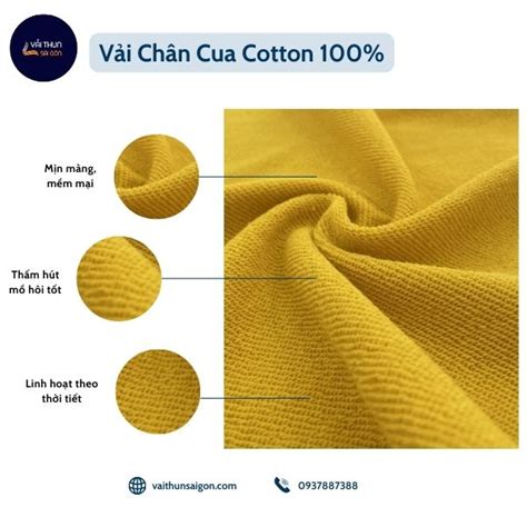 Vải Chân Cua Cotton 100 Vải Thun Sài Gòn