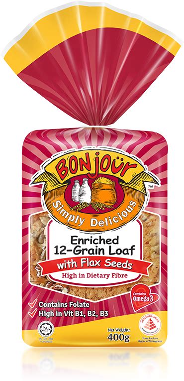 12 Grain Loaf Bonjour Bread Singapore Clipart Large Size Png Image