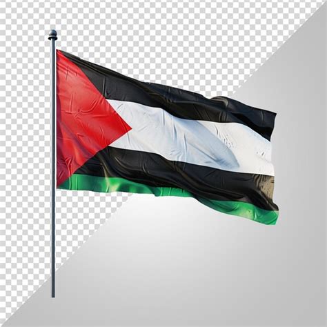 Premium Psd Flying Palestine Flag Png