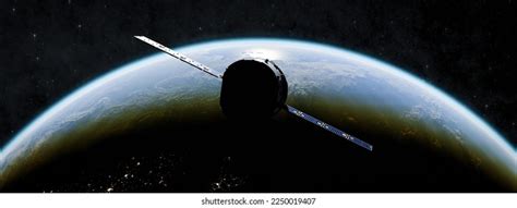 Satellite Sputnik 1 Orbit Space Earth Stock Illustration 2201705905 ...