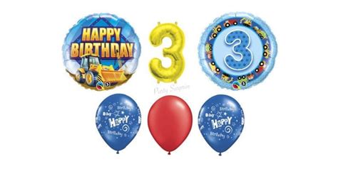 3rd Birthday Boy Balloons Construction Birthday Boy Party - Etsy