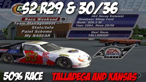 🔴redemption For Dega Nascar Thunder 2004 Career Mode S2 R29and30 36 At Talladega And Kansas