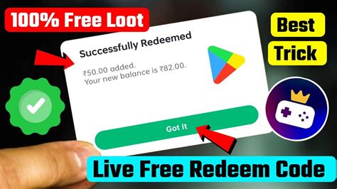 No Paytm Free Google Play Redeem Code Free Redeem Code For Play