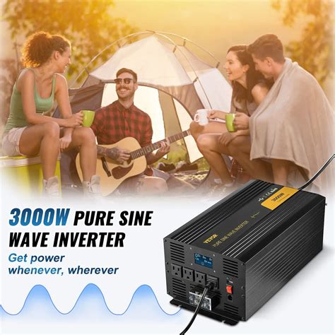 VEVOR Pure Sine Wave Inverter 3000 Watt Power Inverter DC 24V To AC