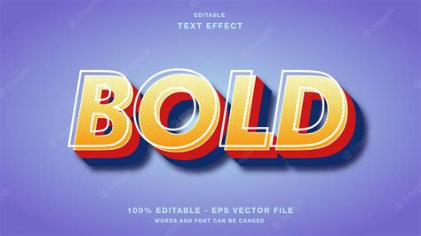 Premium Vector Bold 3d Editable Text Effect