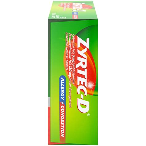 Zyrtec D 12 Hour Allergy And Congestion Relief Tablets 24 Ct Shipt