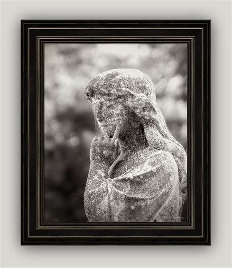 Cemetery Angel Statue Black and White Photography, Charleston South ...