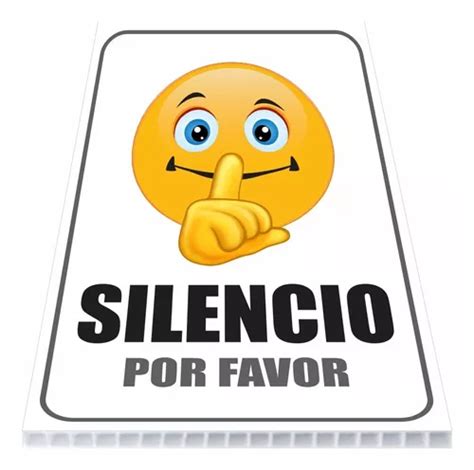 Letrero Favor De Guardar Silencio Por Favor 20 X 30 Aragonmx